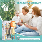 Orzbow Baby Musical Toy Light-Up, Lion Teether Toy Bpa-Free, Baby Teething Toys & Rattles 3-6-12-18 Months, Easy to Grip Sensory Toys for Toddler, Baby Boy Gir Birthdays Gift