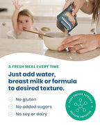 Amara Organic Baby Food - Stage 2 - Applesauce & Maqui Berry - Baby Cereal to Mix With Breastmilk, Water or Baby Formula - Shelf Stable Baby Food Pouches Made from Organic Fruit - 10 Pouches, 3.5oz Per Serving