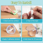18 Pack Corner Protector for Baby: Baby Proofing Safety Corner Clear Furniture Tablet Corner Protection| Protectors Guards, Furniture Corner Guard Baby Proof Bumper & Cushion to Cover Sharp Furniture