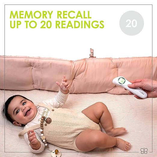 bblüv - Orä - Non-Contact Digital Infrared Thermometer, Ear Thermometer - 5 in 1 in LED Display, for Babies, Children, and Adults Tracking Fever Indicator – Fast 1 Second Temperature