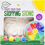Creative Roots Mosaic Flower Garden Stepping Stone Kit, Includes 7-Inch Ceramic Stone & 6 Vibrant Paints, DIY Stepping Stone Kit for Kids Ages 6+