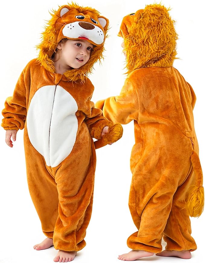 MICHLEY Unisex Baby Halloween Romper Dress up Flannel Soft Animal Cosplay Costume Outfit For Girls Boys 0-4T