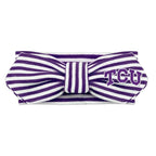 Creative Knitwear TCU Horned Frogs Infant Girls Purple/White Striped Hair Knot Headband Embroidered Logo - Size Newborn - 4T