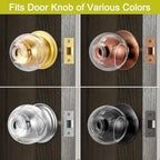 Clear Door Knob Cover Door Knob Safety Cover for Kids (6 Pack) Child Proof Door Knob Covers Fit Most Color Door Knobs Baby Proof Door Knob Cover Easy Adult Grip Toddler Door Knob Cover 2.7 X 2.3 Inch