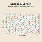 Organic Burp Cloths Baby Boy, Girl - 6-Pack Large Cotton Burping Cloths for Babies, Spit Up Rags, Super Absorbent, Ultra Soft Newborn Rag, Gender Neutral, Machine Washable, Durable (Mesozoic)