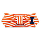 Creative Knitwear Illinois Fighting Illini Infant Girls Orange/White Striped Hair Knot Headband Embroidered Logo - Size Newborn - 4T