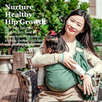 Ring Sling Baby Carrier, Soft Linen Cotton Baby Sling Carrier Newborn to Toddler, Baby Wrap Carrier for Plus Size Parents, Perfect Shower Gift, Green