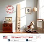 Wooden Growth Chart – Kids Height Chart, Wall Measurement for Kids, Height Chart for Wall, Growth Ruler for Children – Farm Animals, Natural - 63" x 6.7"