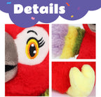 Cuteoy Talking Parrot Repeat What You Say Musical Stuffed Animal Shaking Singing Plush Toy Electric Interactive Animated Plushies for Kids Girls Boys Birthday