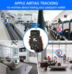 Airtag Passport Holder Cover Wallet Travel Essentials Leather Rfid Blocking Case Vacation Luggage Must Haves Travel Accessories for Men Women (117#Coffee)