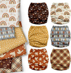 Mama Koala 3.0 Cloth Diapers for Babies, 6 Pack One Size Washable and Reusable Pocket Diapers for Newborns and Toddlers (Peace & Love)