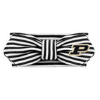 Creative Knitwear Purdue Boilermakers Infant Girls Black/White Striped Hair Knot Headband Embroidered Logo - Size Newborn - 4T