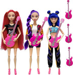 2025 New11.5''Singer Fashion Doll with Accessories and Trendy Outfits Set,Articulated/Made to Move Girl Group Dolls, Idea for Enthusiast Fan (Music Guitar Accessories Sets)