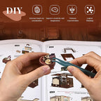 Book Nook Kit Music, DIY Miniature House Kit Book Nook, 3D Wooden Puzzle Bookshelf Insert Diorama Kit with Led Light for Teens and Adults (Timeless Melody)