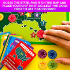 QUOKKA States of America Board Game for Kids Ages 8-12 and Families – Learn US States, Capitals, Landmarks & Fun Facts – Trivia Game with 50 Cards & Map Board – Educational Game for Classrooms or Home