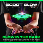 Force1 Scoot Glow Hand Operated Drone for Kids or Adults- Glow in the Dark Hands Free Motion Sensor Mini Drones, LED Lights, 360 Flips, Easy Indoor Small UFO Flying Orb Ball Drone Toy for Boys Girls