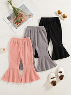 Mioglrie Baby Girls Pants Toddler 3 6 9 12 18 24 Months Leggings Newborn Girls Flared Leggings Infant Bell Bottom Pants