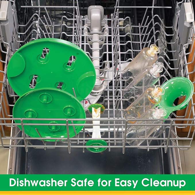 Baby Food Maker for Infants & Toddlers (11 Piece Set)- 4 6oz Food Squeeze Purees at Once w/Fill Station, Pouches, Funnel, Tubes & Plunger- Dishwasher Safe & BPA Free for Semi-Solid Food, Gift