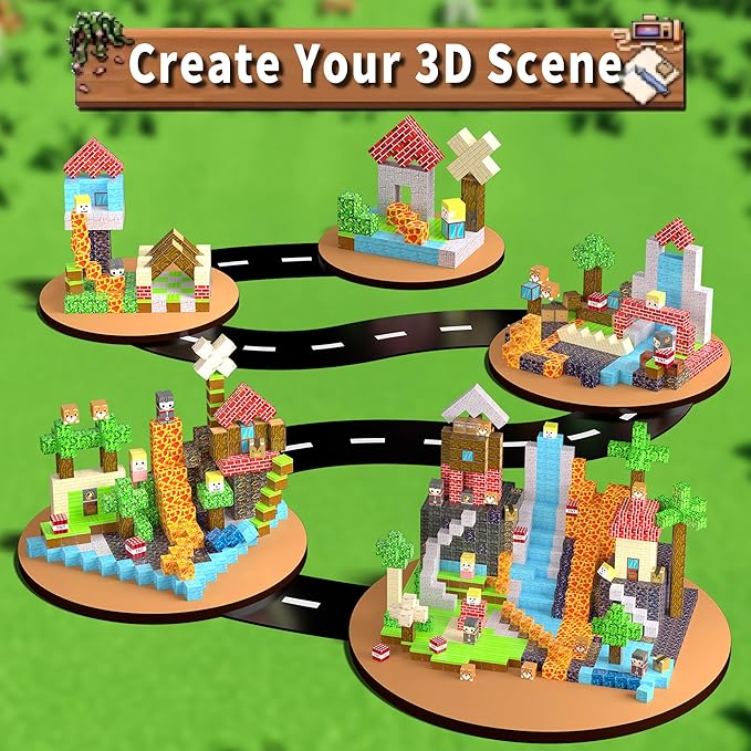 Magnetic Blocks, Magnetic Building Blocks, 3D Construction Build Toys, STEM Sensory Magnet Cubes (Multicolor-100PCS)