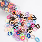 TaShow 500 Count Baby Hair Ties for Infants, Mixed Color, Soft Elastic Ponytail Holders for Toddler Girls, Cotton Baby Girl Hair Ties, 18 Colors