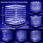 Mini 3D Led Cube DIY Electronics Kit Soldering Project Kit (3D8MINI-ALLBLUE-KIT)