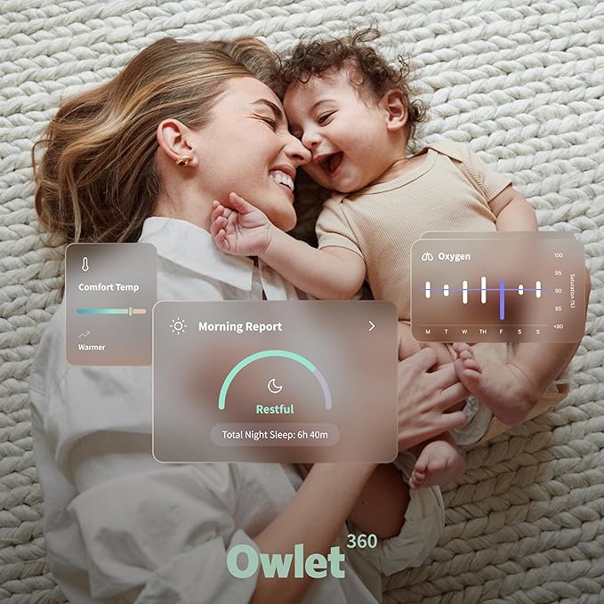 Dream Sock – Smart Wearable Baby Monitor, Infant Pulse Oximeter Tracks Oxygen & Heart Rate | Parents Receive Alerts, Sleep & Health Insights via App | Mint