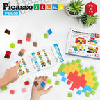 Picasso Cubes Kids Pixel 1” Magnetic Puzzle Cube Mix & Match w/Free Ideabook Sensory Toys STEAM Learning Building Block Magnets Construction Toy Set Stacking Magnet Creative Kit