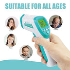 Amplim Forehead Thermometer for Adults, Kids, and Infants: No-Touch Digital Baby Thermometer, Temporal Touchless Medical Grade Newborn Thermometer, Registry Must Have for Body Fever Temperatures, Blue