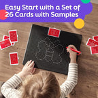 Large Magnetic Drawing Board for Kids & Toddlers with Beads and Magnet Stylus Pen - Magnetic Tablet Toy for Airplane & Car Ride Activities for Kids