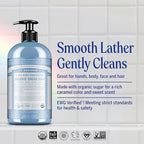 Dr. Bronner's Organic Sugar Soap (Baby Unscented, 24 Ounce) - Made with Regenerative Certified Organic Oils, Sugar & Shikakai Powder, 4-in-1 Use: Hands, Body, Face and Hair- Liquid Soap, Nourishes