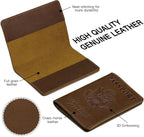 BIAOTIE Premium Leather Passport Holder Covers, Rfid Travel Wallet Passport Document Holder, Travel Essentials Wallet Cover Case for Men and Women (Brown)