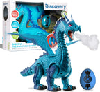 Discovery Kids Siberia, The Frost-Breathing RC Dragon with Smoke Breath, Walking, Wing Flapping & Light Up Large Dinosaur Toy with Realistic Roaring Sounds, Remote Control Toy Dragon