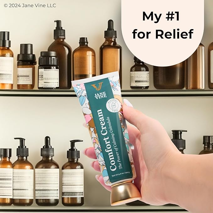 Calendula Cream – Radiation Relief Cream and Sunburn Relief for Itchy or Sun-Exposed Skin – With Aloe, Jojoba, and Dandelion – Alcohol Free & Unscented Calendula Ointment – 4.2 oz