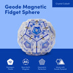 Speks Geode Sphere Magnetic Fidget Toy for Adults | Quiet Adult Sensory Toy for Stress Relief & Anxiety, Office Desk Toy & Top Gadget Gift Idea | Cobalt, 12-Piece Set