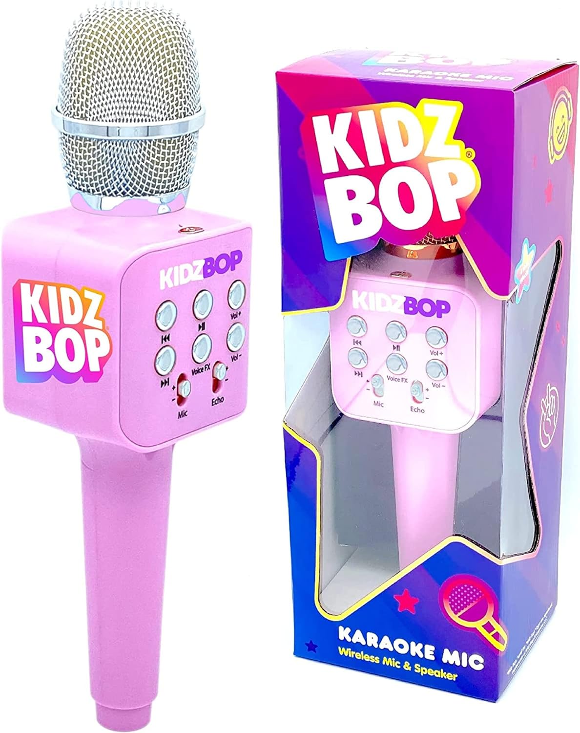 Move2Play, Kidz Bop Karaoke Microphone | The Hit Music Brand for Kids | Toy for Girls & Boys Ages 2, 3, 4, 5, 6, 7, 8+ Years Old | Gift & Birthday Present