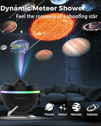 Galaxy Projector - 13 in 1 Planetarium Star Projector - Solar System Projector for Kids Bedroom Ceiling Decor - Realistic Starry Sky Night Light with Timer, Dynamic Meteor, RGB Lighting Effects