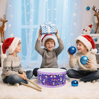 Kids Drum Set with Adjustable Strap: Toddler Musical Instrument for Ages 3-5, Wearable Drum Kit with Drumsticks, Educational Percussion Toy for Rhythm Music Development (Purple)