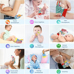 BLOOBLOOMAX Sock rattles for Babies 0-24 Months Baby Animal Foot Finder Educational Toys