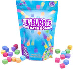 Tub Works® Lil' Bursts™ Mini Bath Bombs for Kids, 90 Count, Rainbow | Nontoxic | Tiny Kids Bath Bombs with A Burst of Color, Foam & Bubbles | Customize Toddler Bath with 7 Colors | Make Bathtub Art