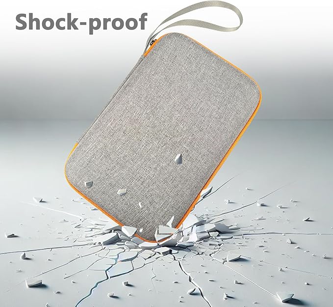 Case Compatible with Giiker Super Slide Brain Games, Protective Storage Bag Holder for Giiker Brain Teaser Puzzles Games Toys (Only Case) (Orange-Grey)