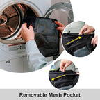 TOPDesign Universal Baby Stroller Organizer, Double Stroller Caddy with Detachable Mesh Bag & Heightened Insulated Cup Holders & Non-Slip Secure Hooks Accessories, Fits Most Strollers (Black)