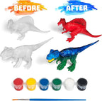 STEM.org Dinosaur Painting Kit for Kids with Dino Trivia-Dinosaur Crafts for Kids Ages 3-5 + w/ 2 T-Rex Set - Screen Free, Educational Gifts for Boys