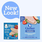 Gerber Teethers, Strawberry Apple Spinach Gentle Teething Wafers, Baby Teething Snacks, 6PK