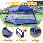 Alvantor Baby Playpen Play Yard 84"x84"x44”Large Kids Tents Pop Up Play Tent Indoor Outdoor Playhouse for Babies Toddlers Children Camping Playground Beach, 36-96 Months, Navy