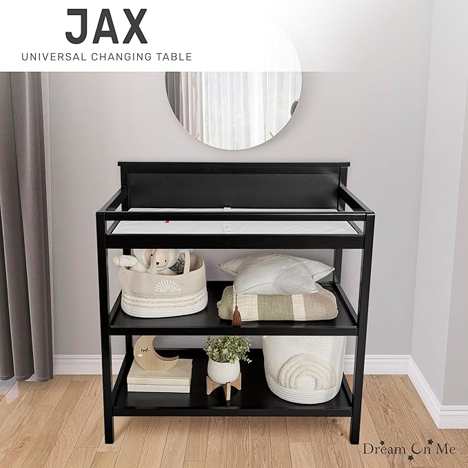 Dream On Me Jax Universal Changing Table in Matte Black