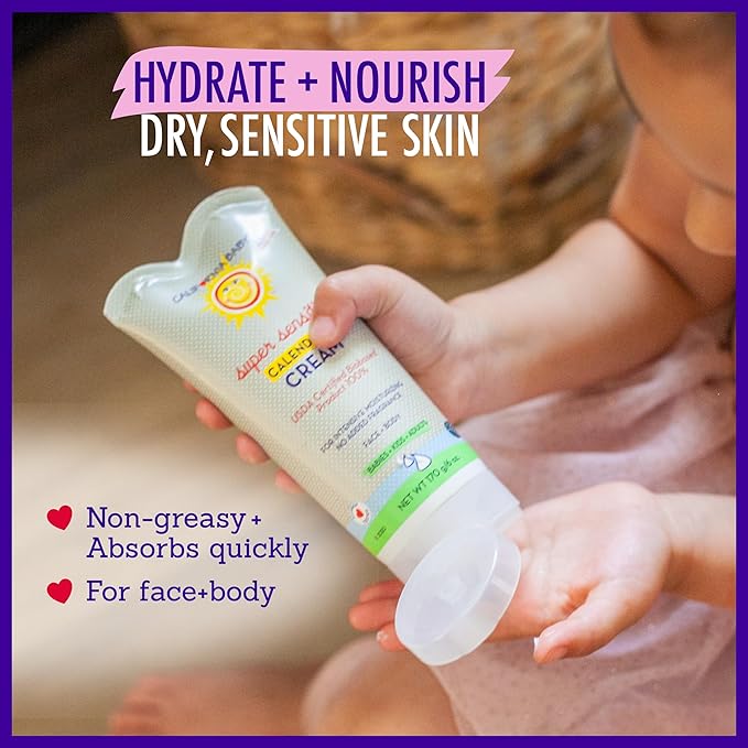 California Baby Calendula Cream | Soothing Baby Cream | Allergy Friendly | Plant-based | Soothes and Moisturizes Irritated, Dry Skin On Face and Body | 6 oz