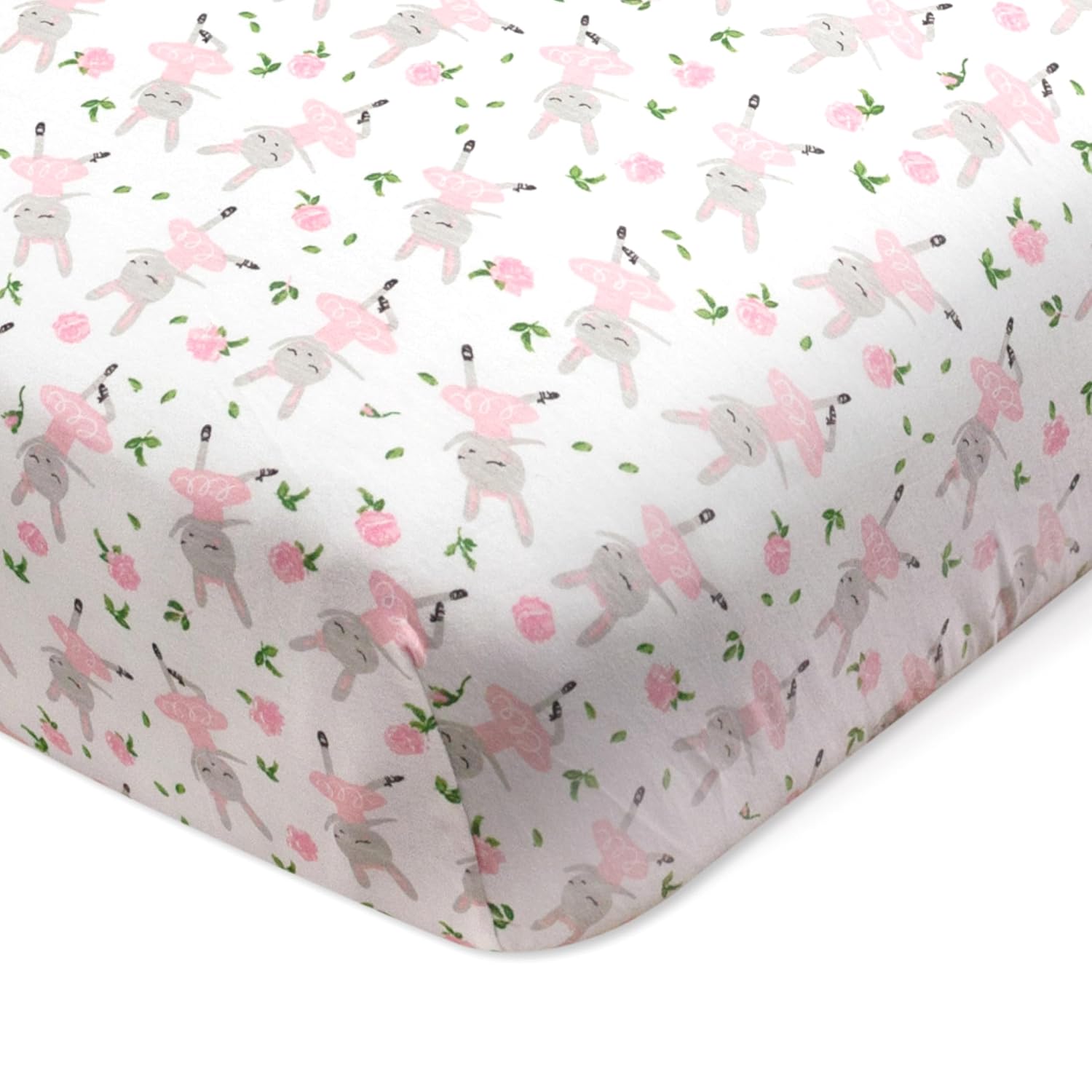 HonestBaby Unisex-Baby Fitted Crib Sheets Set Standard Mattress, 100% Organic Cotton Baby Boys, Girls, Neutral, 1 Pack - Light Gray Heather, One Size