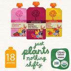 Peter Rabbit Organics Fruit Flavors Variety Pack - Squeezable Snack Pouches 4 oz. (Pack of 18)