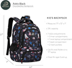 Kids Backpack - Astro Black | Durable Elementary School Bag for Boys | 17" Tall | 24L Capacity