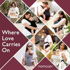 Momcozy Baby Carrier - Ergonomic, Cozy and Lightweight Carrier for 3-24 Months, Effortless to Put On, Ideal for Hands-Free Parenting, Enhanced Lumbar Support, Purehug for Infant to Toddler, Black